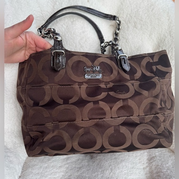 Vintage Design Coach Madison Geometric brown bag Nr.14133 - Picture 3 of 13